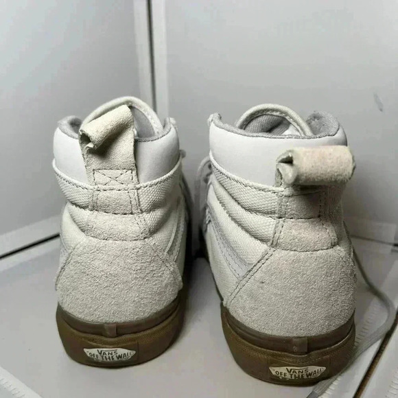 Vans SK8 Hi M Size 5.5, W 7 Shoes Gray Mid Top Off the Wall Suede Skate - Picture 2 of 6